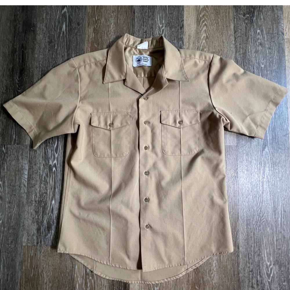 Creighton AB Defense Logistics Agency Shirt Mens Large Athletic Khaki Military
